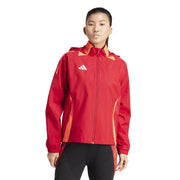 adidas Rain Anorak – kurtka damska, kolor czerwony – zdjęcie 2