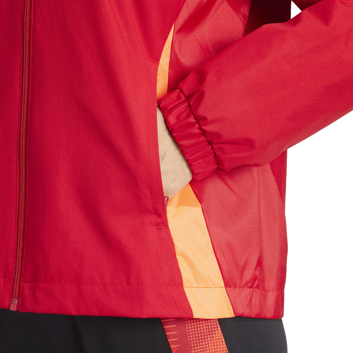 adidas Rain Anorak – kurtka damska, kolor czerwony – zdjęcie 4