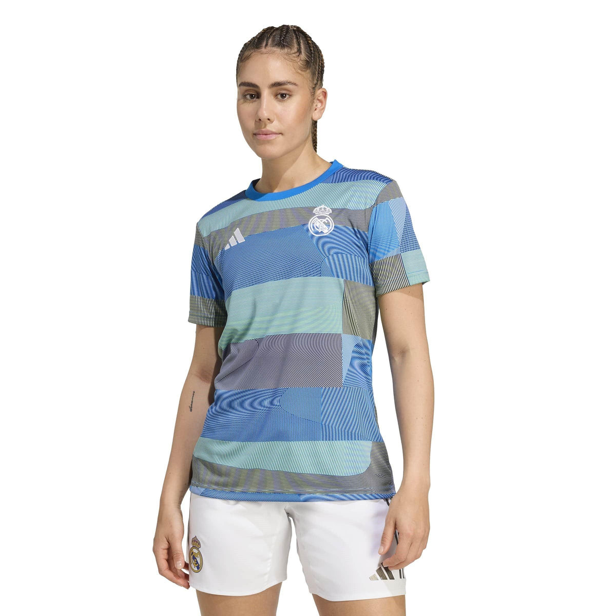 adidas Real Madrid Pre Match Shirt 2025 2026 – t-shirt damski, kolor niebieski – zdjęcie 3