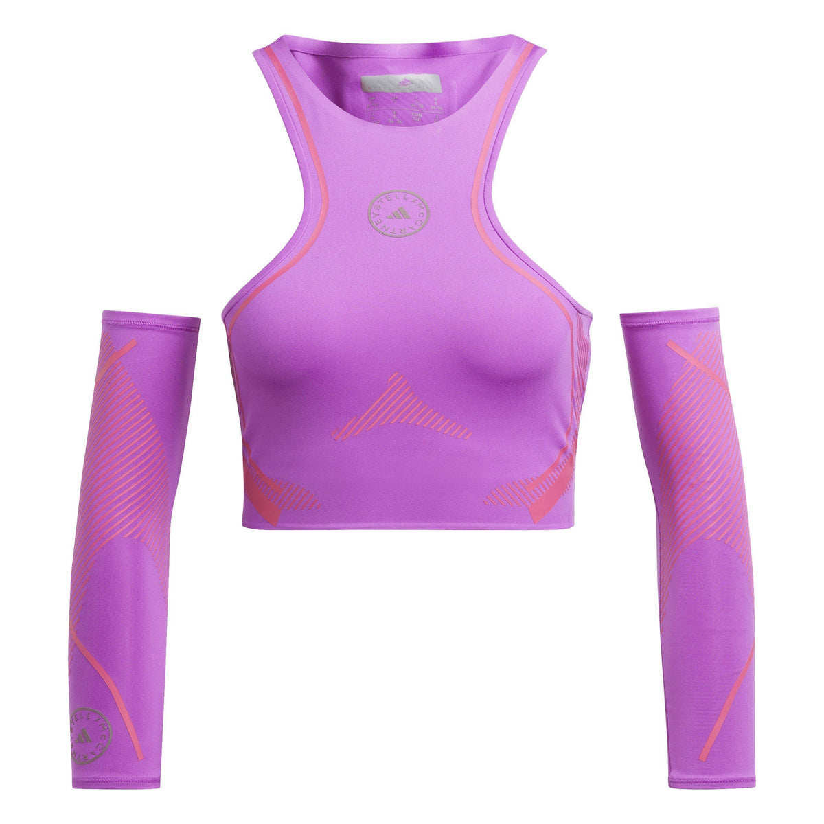 adidas Short Sleeve Crop Top – t-shirt damski, kolor fioletowy