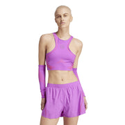 adidas Short Sleeve Crop Top – t-shirt damski, kolor fioletowy – zdjęcie 2