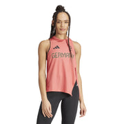 adidas Short Sleeve Performance Gym Top – koszulka treningowa damska, kolor czerwony – zdjęcie 2