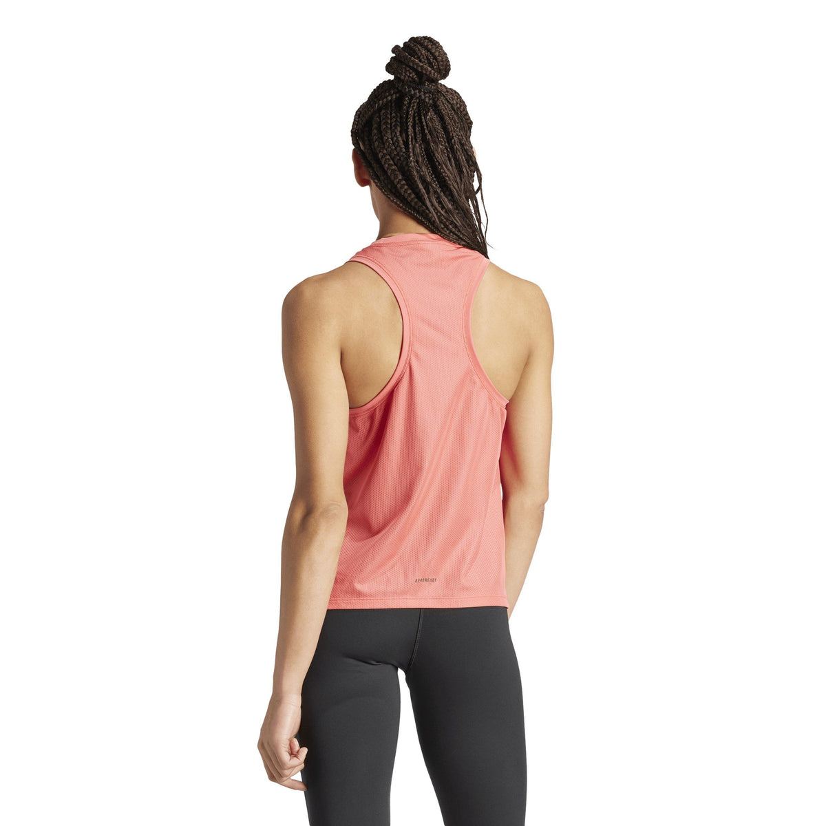 adidas Short Sleeve Performance Gym Top – koszulka treningowa damska, kolor czerwony – zdjęcie 3