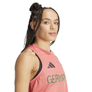 adidas Short Sleeve Performance Gym Top – koszulka treningowa damska, kolor czerwony – zdjęcie 4