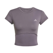 adidas Short-Sleeve Performance Gym Top – koszulka treningowa damska, kolor szary