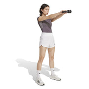 adidas Short-Sleeve Performance Gym Top – koszulka treningowa damska, kolor szary – zdjęcie 4