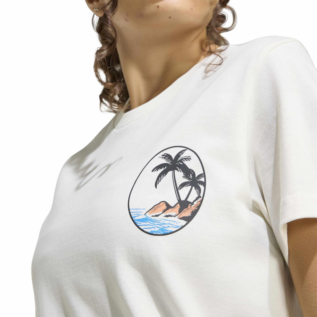 adidas Slide T-Shirt – klapki damskie, kolor biały – zdjęcie 4