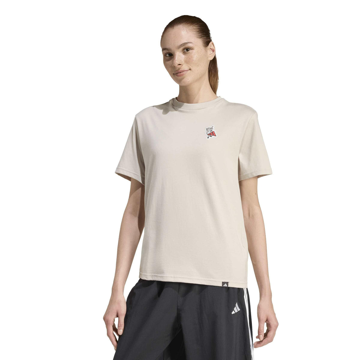 adidas Soft Sport Short Sleeve T-Shirt – koszulka treningowa damska, kolor biały – zdjęcie 2
