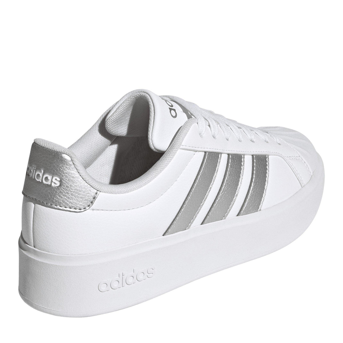 adidas Streetalk Bold Trainers – sneakersy damskie, kolor biały, srebrny – zdjęcie 4