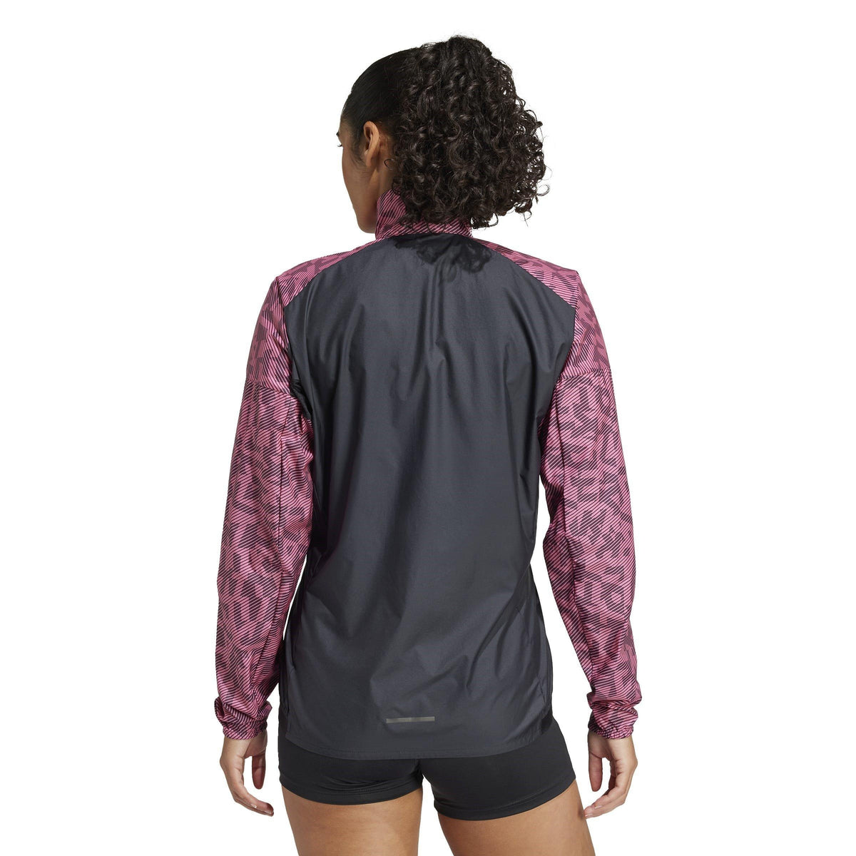 adidas Terrex Trail Water-Resistant Long Sleeve Performance Running Jacket – kurtka damska, kolor różowy, czarny – zdjęcie 3