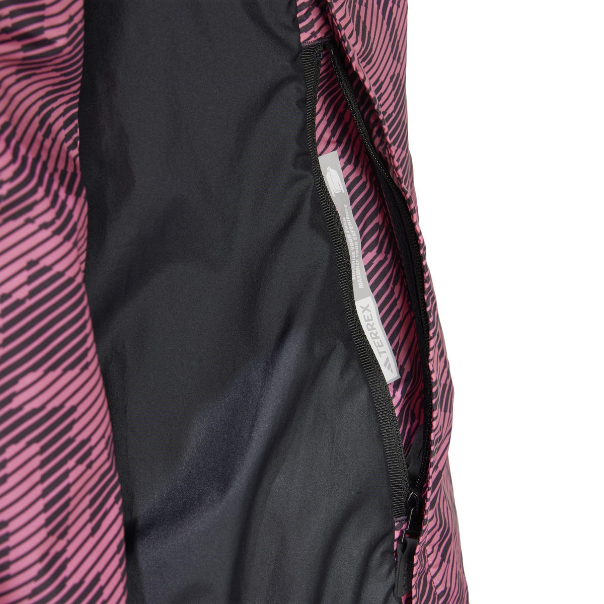 adidas Terrex Trail Water-Resistant Long Sleeve Performance Running Jacket – kurtka damska, kolor różowy, czarny – zdjęcie 5