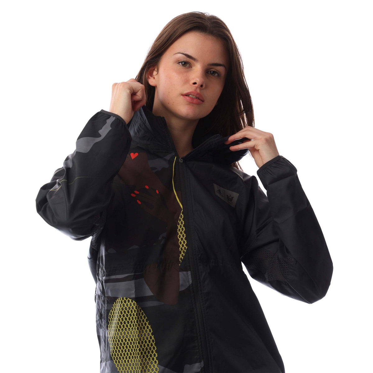 adidas Thebe Magugu Fast Running Jacket – kurtka damska, kolor szary – zdjęcie 2