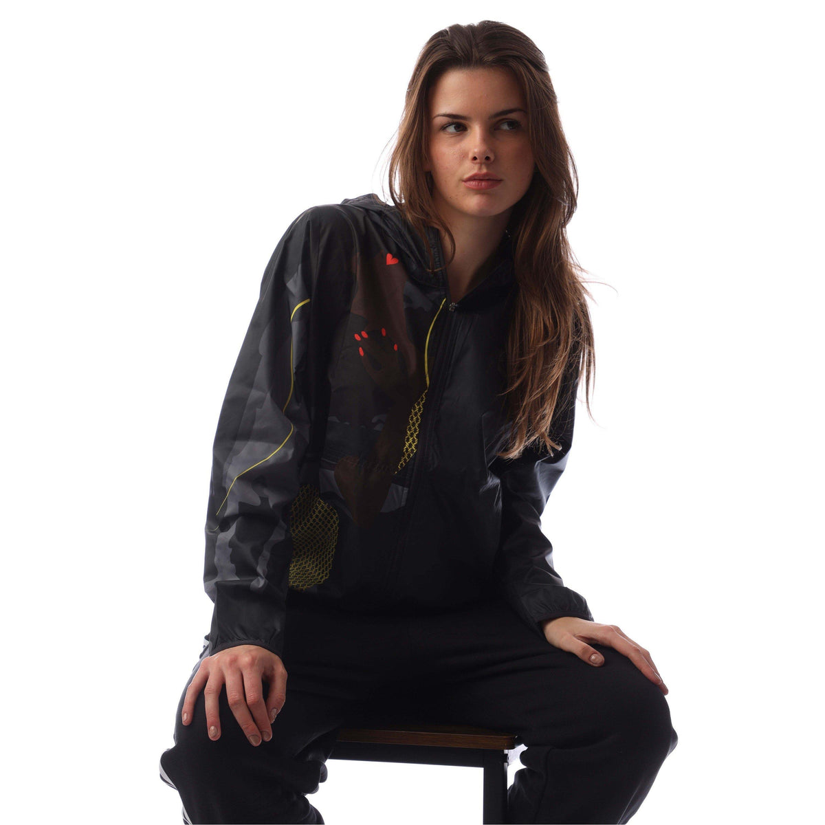 adidas Thebe Magugu Fast Running Jacket – kurtka damska, kolor szary – zdjęcie 4