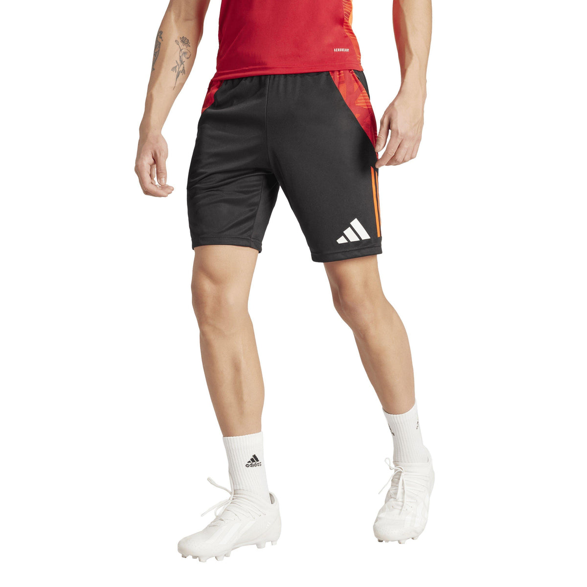 adidas Tiro 25 Competition Training Shorts – szorty damskie, kolor czarny, czerwony – zdjęcie 2