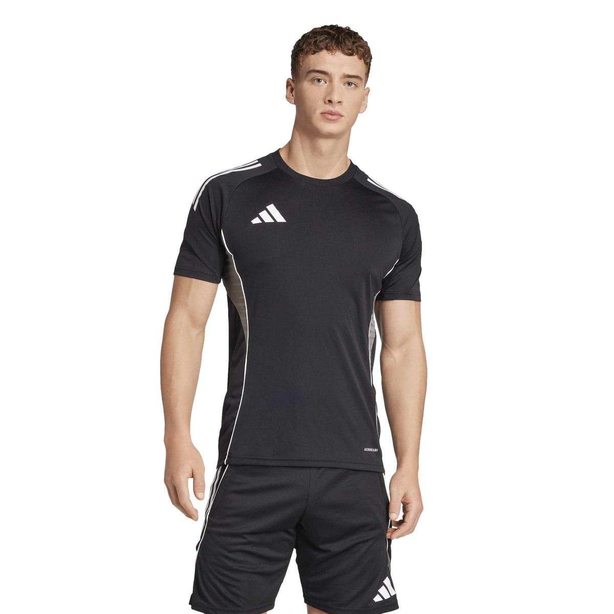 adidas Tiro 25 Competition Training T-Shirt – koszulka treningowa damska, kolor czarny, szary – zdjęcie 3