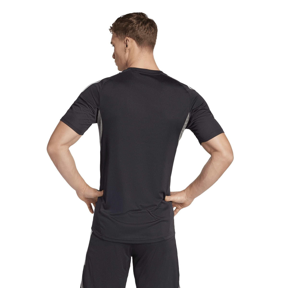 adidas Tiro 25 Competition Training T-Shirt – koszulka treningowa damska, kolor czarny, szary – zdjęcie 4