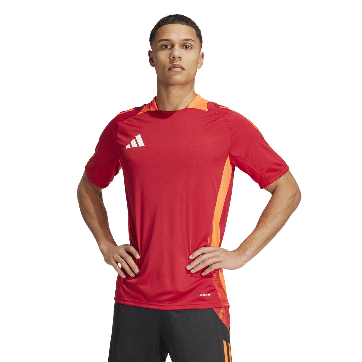 adidas Tiro 25 Competition Training T-Shirt – koszulka treningowa damska, kolor czerwony – zdjęcie 3