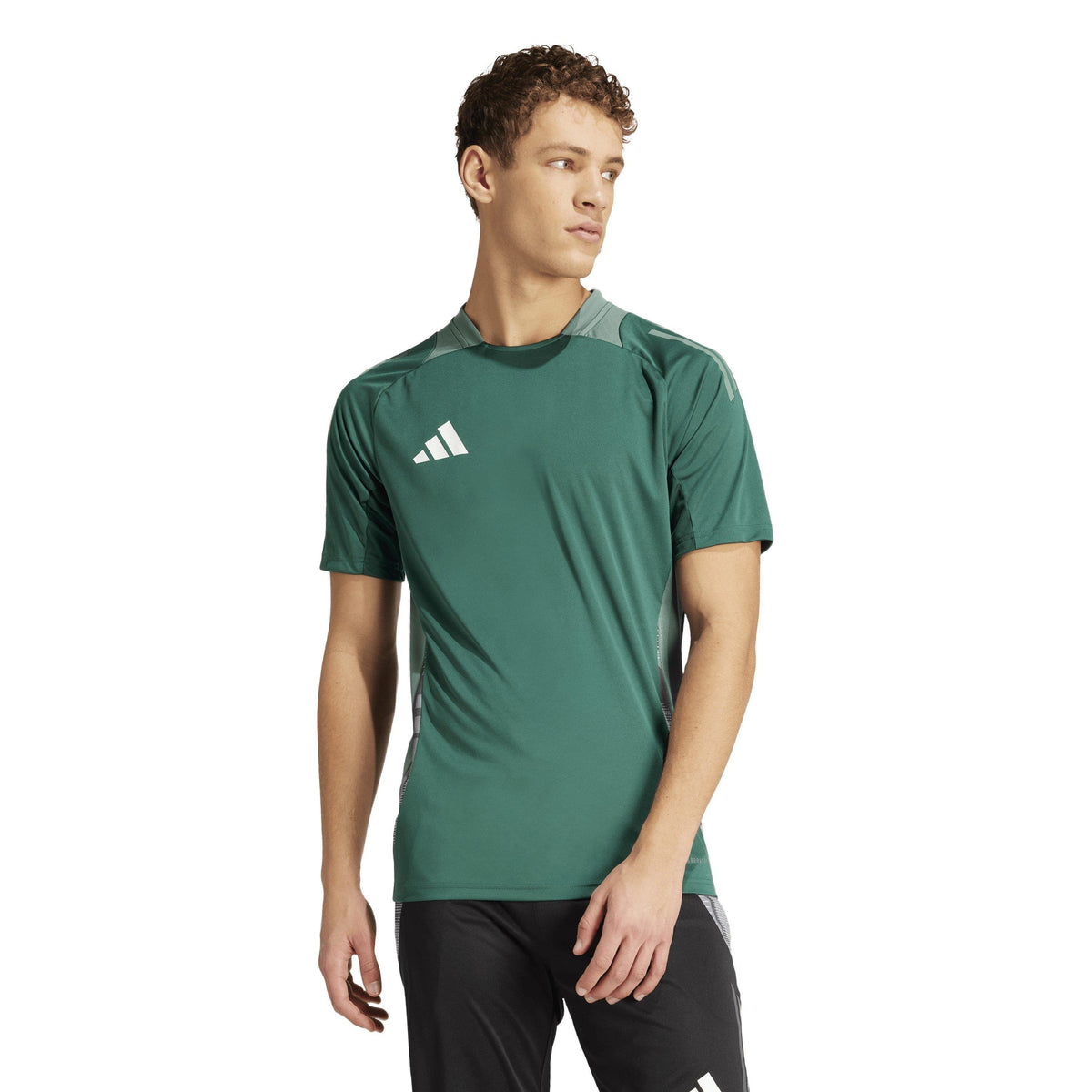 adidas Tiro 25 Competition Training T-Shirt – koszulka treningowa damska, kolor zielony – zdjęcie 3