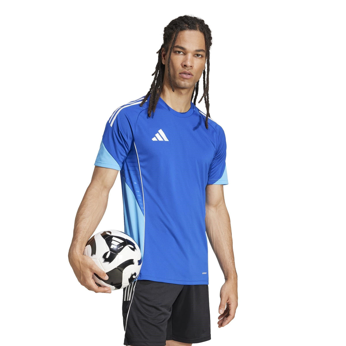 adidas Tiro 25 Competition Training T-Shirt – koszulka treningowa damska, kolor niebieski – zdjęcie 5