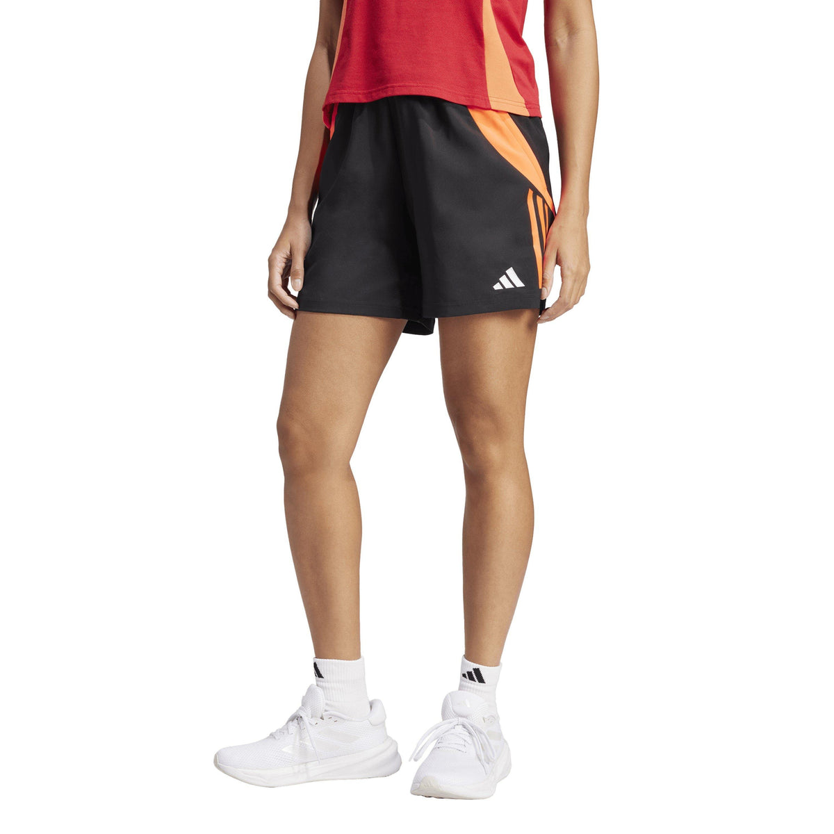 adidas Tiro24 Football Shorts – szorty damskie, kolor czarny, czerwony – zdjęcie 2