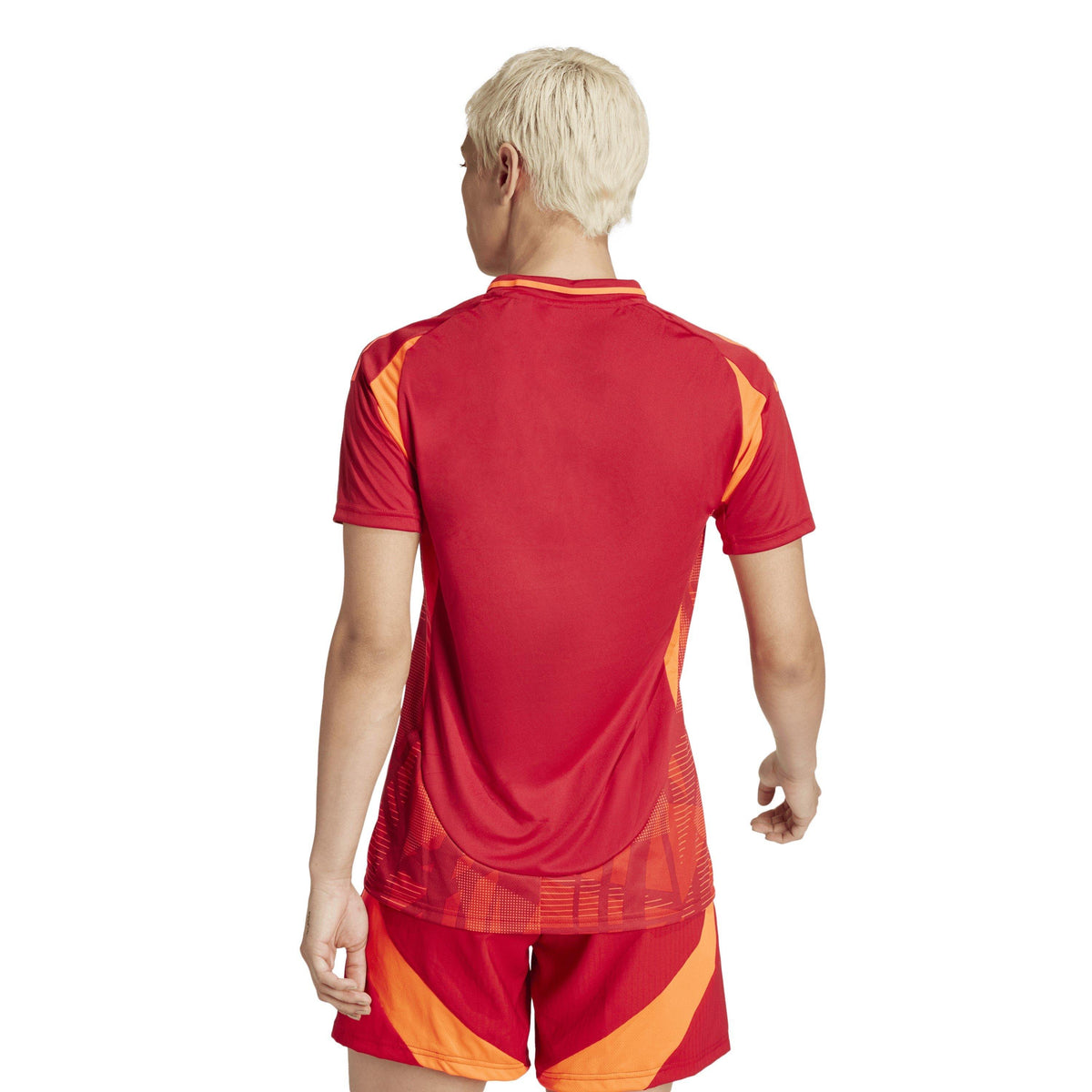 adidas Tiro24 Short Sleeve Performance T-Shirt – koszulka piłkarska damska, kolor czerwony – zdjęcie 4