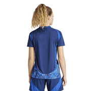 adidas Tiro24 Short Sleeve Performance T-Shirt – koszulka piłkarska damska, kolor niebieski – zdjęcie 4