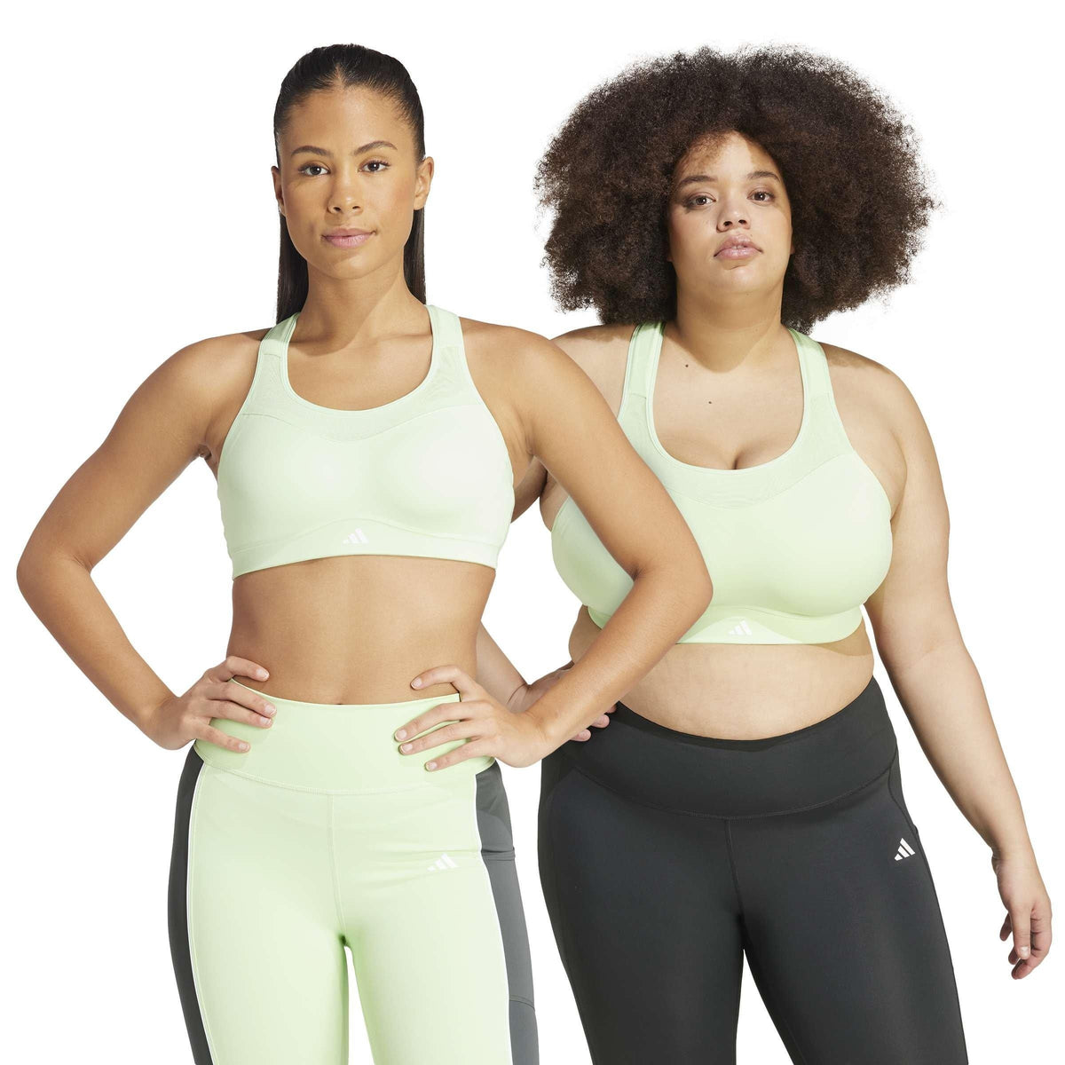 adidas TLRD Impact Training High-Support Bra – biustonosz damski, kolor zielony – zdjęcie 4