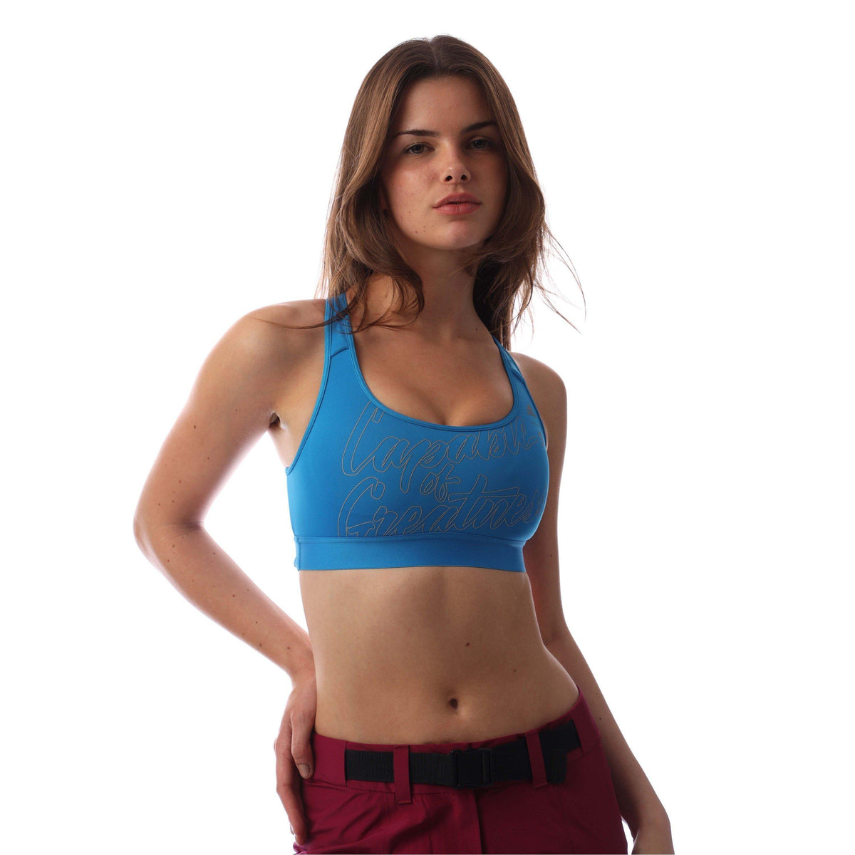 adidas Train Bra – biustonosz damski, kolor niebieski