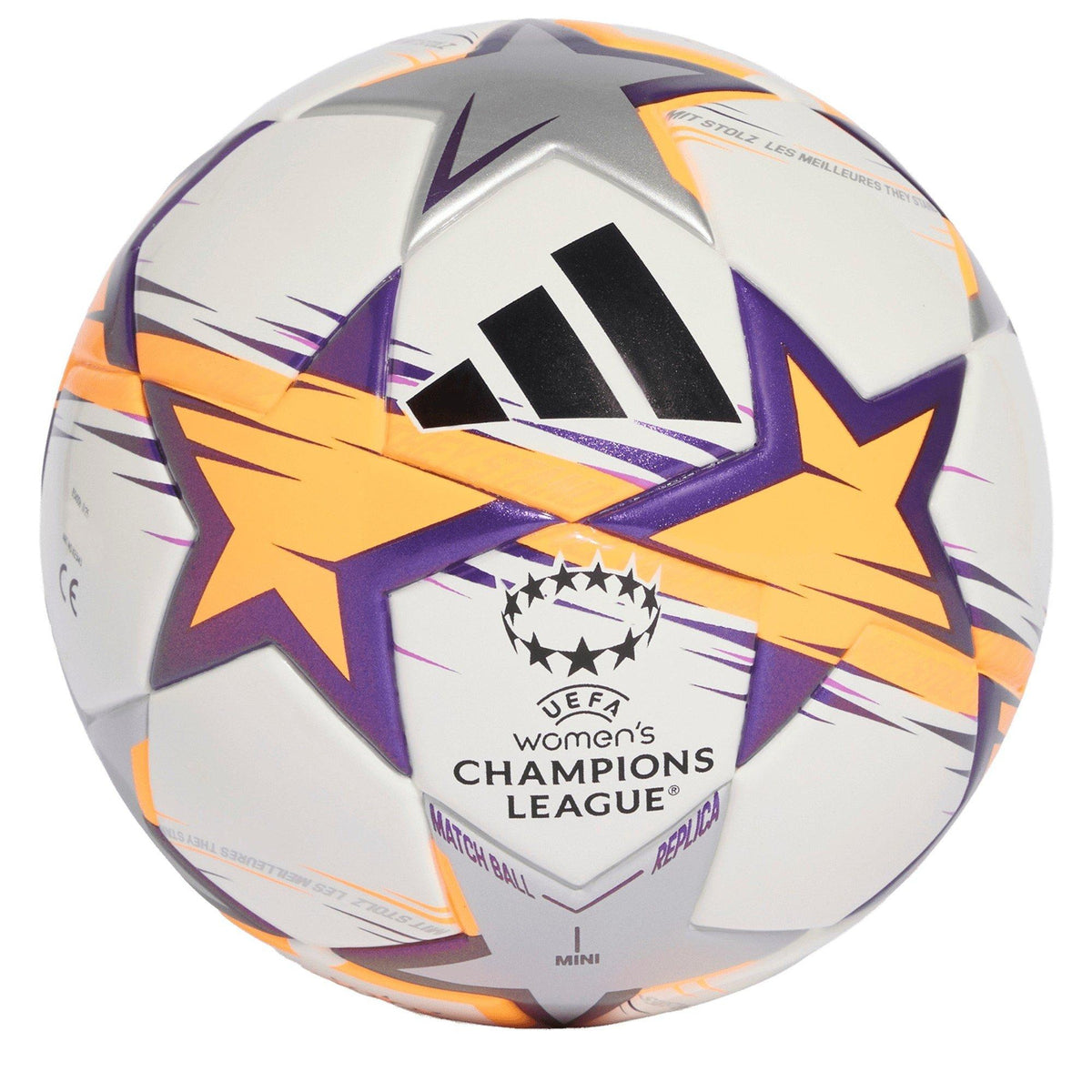 adidas UEFA Champions League 26/27 Mini Ball – piłka sportowa, kolor biały, pomarańczowy