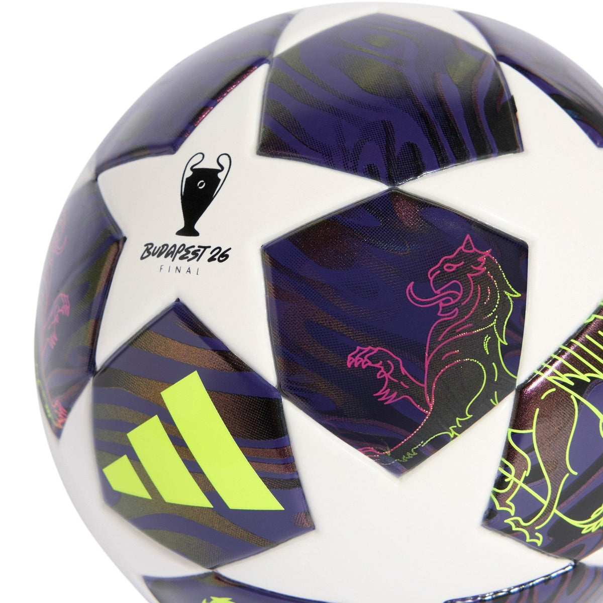 adidas UEFA Champions League Mini Football 2025 2026 – piłka sportowa, kolor fioletowy, biały – zdjęcie 3