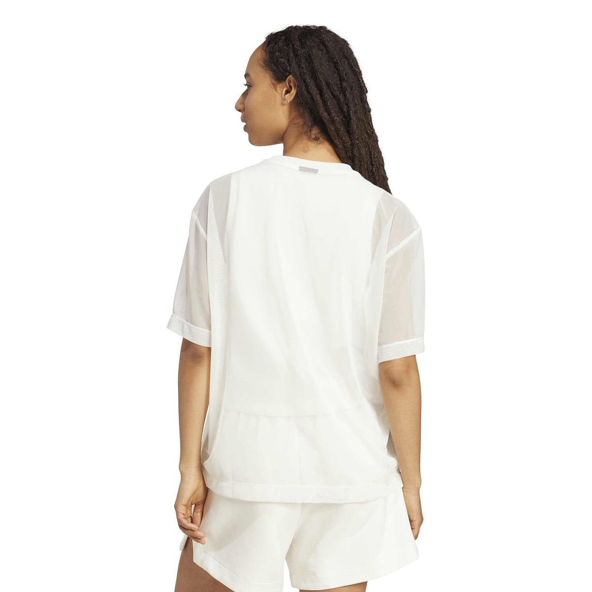 adidas W All Szn Sh Ld99 – t-shirt damski, kolor biały – zdjęcie 3