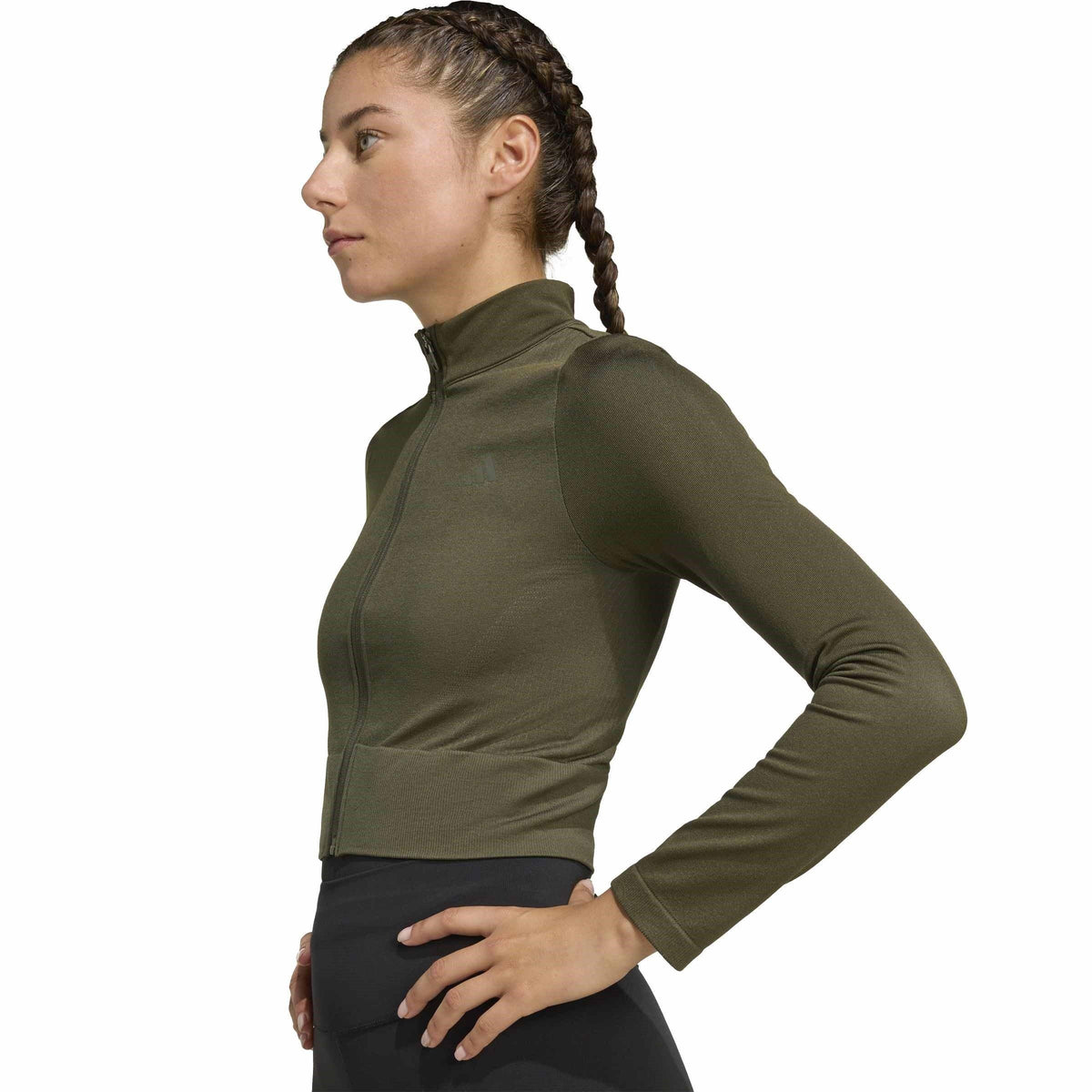 adidas Workout Essentials CLIMACOOL Full Zip Long Sleeve Performance Training Jacket – zdjęcie 4