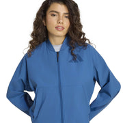 adidas Z.N.E. Bomber Jacket – kurtka damska, kolor niebieski – zdjęcie 4