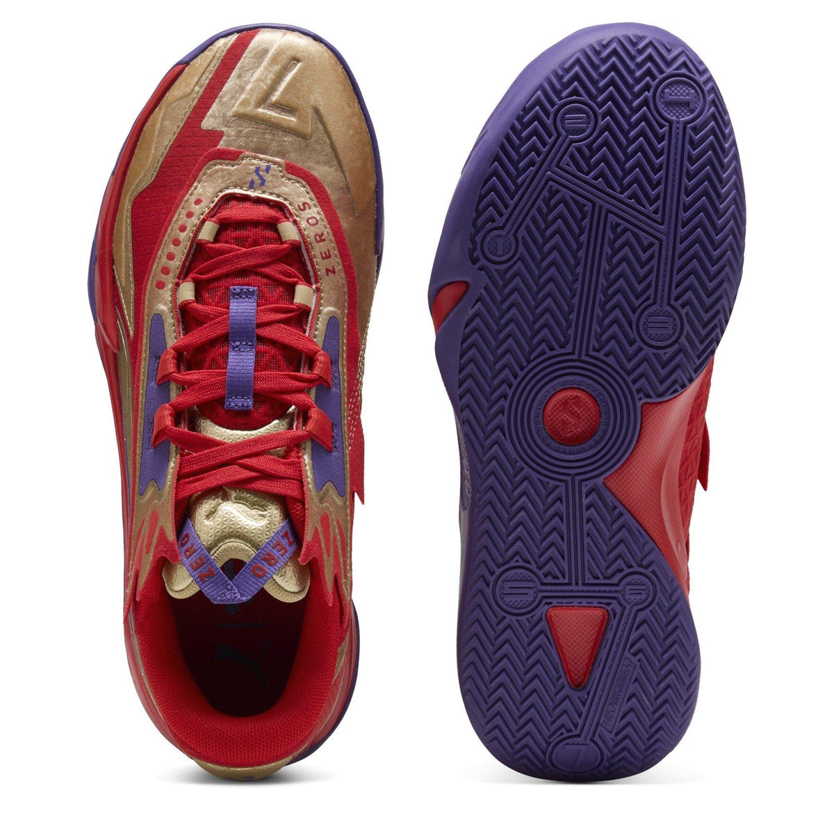 Puma Scoot Zeros II Gold Basketball Trainers – zdjęcie 3
